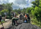 Satgas TMMD 126 Tahun 2025 Terus Tuntaskan Pembuatan Drainase di Desa Lebakharjo